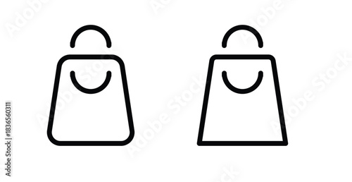 Set of shopping bag icons vector.