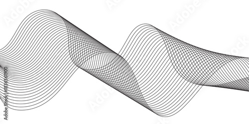 Trendy geometric background of smooth wave blend lines. Vector illustration for banners, posters, covers. Abstract modern design, Abstract background vector.