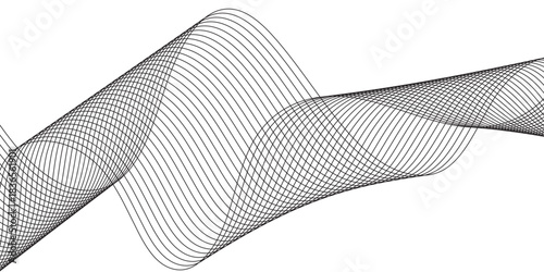 Trendy geometric background of smooth wave blend lines. Vector illustration for banners, posters, covers. Abstract modern design, Abstract background vector.