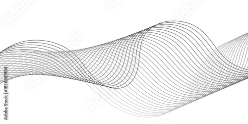 Trendy geometric background of smooth wave blend lines. Vector illustration for banners, posters, covers. Abstract modern design, Abstract background vector.