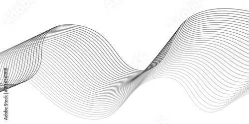 Trendy geometric background of smooth wave blend lines. Vector illustration for banners, posters, covers. Abstract modern design, Abstract background vector.