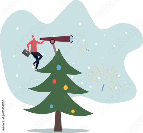 Long term plan or business strategy for far future, looking for opportunity, forecast and visionary, discover long term goal.about a man and his life.