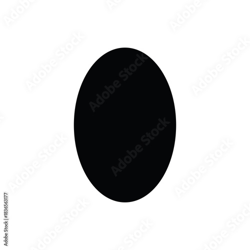 Black oval with white glow. Transparent background.
