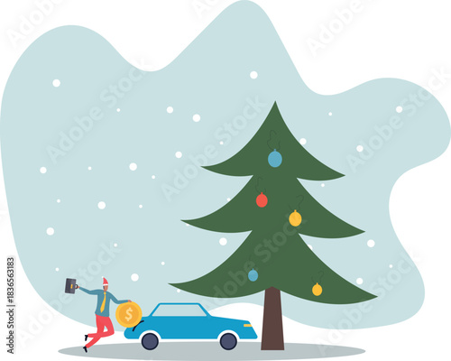 Car leasing or car loan, borrow money to buy new car, rental or auto maintenance cost, debt, purchase or buy new vehicle .about a man and his life.