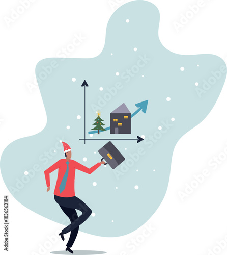 House and property investment, real estate price growth or mortgage calculation chart, buy or rent house decision.about a man and his life.