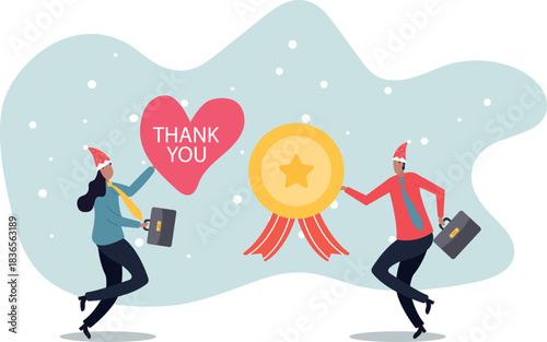 Employee appreciation, giving thank you or recognition award to best employees, gratitude or grateful support, thankful.about a man and his life.