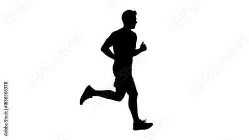 Dynamic runner silhouette captured in motion suggesting speed, fitness goals, and active lifestyle pursuits
