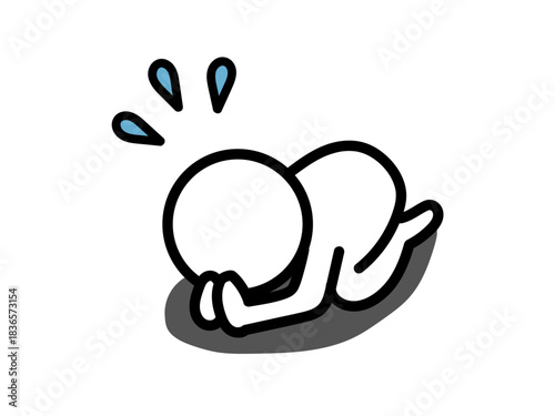 土下座して謝る人