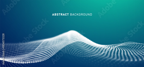 Technology digital speed connect blue green background, cyber nano information, abstract communication, innovation future tech data, internet network connection, Ai big data, line dot illustration