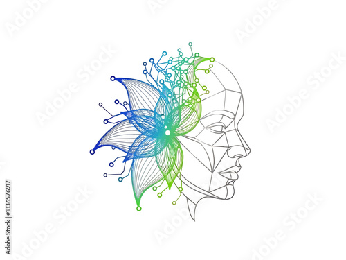 Abstract Floral Woman