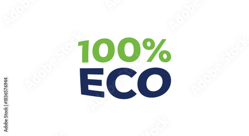 Green and blue text logo reads 100% eco on a white background.