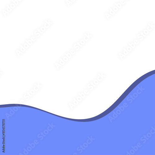 Blue wave filling the bottom with a gentle, smooth curve and a high right side.