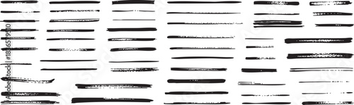 Variety of Hand Drawn Brush Strokes Design Element Collection Background