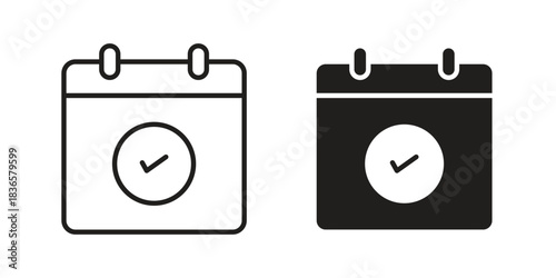 Appointment icons collection. Line vector sign, symbol for web and mobile