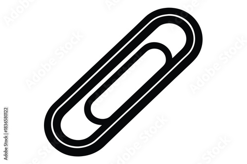 paper clip  vector icon silhouette illustration