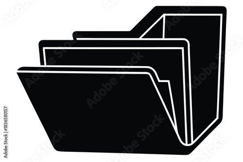 folder file vector icon silhouette illustration