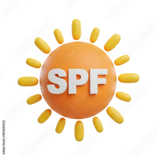 Sun protection isolated on transparent background