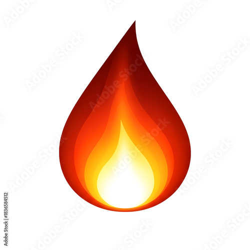 Flame isolated on transparent background