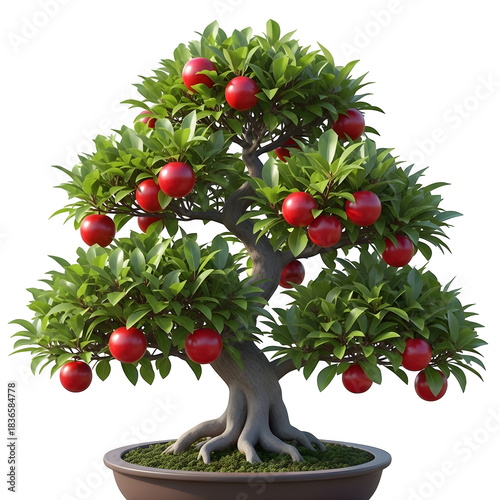 Apple tree isolated on transparent background