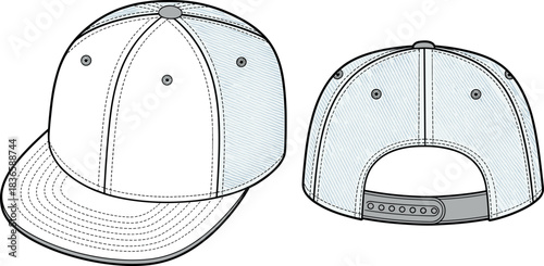 Cap, baseball, vector, illustration, sketch, outline, fashion, gear, durable, ergonomic, structured, silhouette, layout, design, protection, accessory, snapback, brim, panel, stitching, adjustable