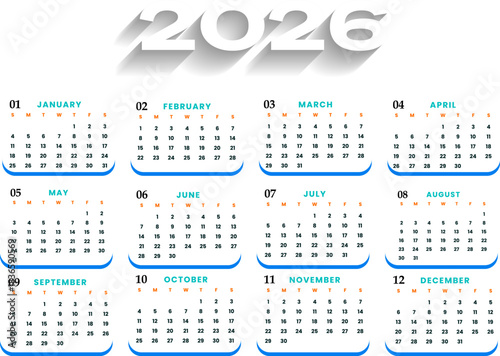 2026 calender design 