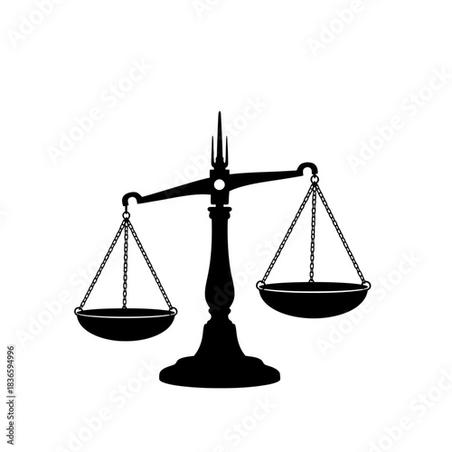 Classic balance scale icon representing justice and equality
