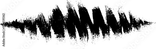 Abstract black and white jagged diagonal strokes stencil illustration for urban art design