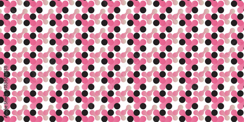 Seamless background with metaballs, abstract geometric shapes . Connected figures of liquid molecules. Minimalistic abstract shape.	