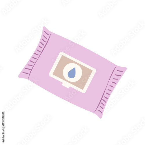 Cosmetic products and beauty care items in soft pastel illustrations