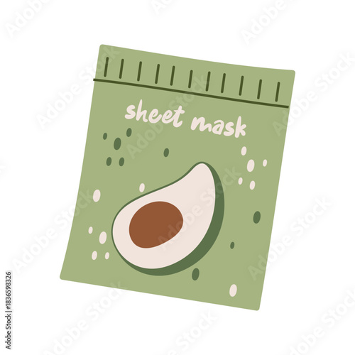 Cosmetic products and beauty care items in soft pastel illustrations