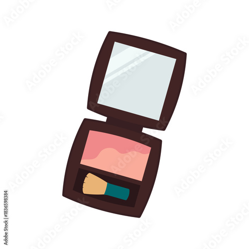 Cosmetic products and beauty care items in soft pastel illustrations