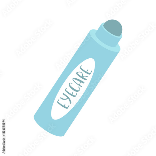 Cosmetic products and beauty care items in soft pastel illustrations