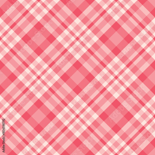 Checkered design for prints.Repeating patern plaid. Seamless pink,white color check pattern.  Repeated tartan fabric.Vector scottish fabriс.Ekose texture.Madras flannel.Checker line.Stripe gingham.

