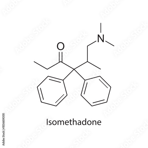 Isomethadone Molecular Structure Vector
