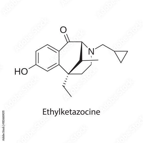 Ethylketazocine Molecular Structure Diagram