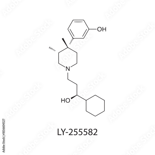 Ondelopran Molecular Structure Vector