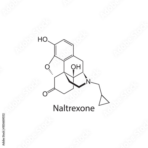 Naltriben Molecular Structure Vector