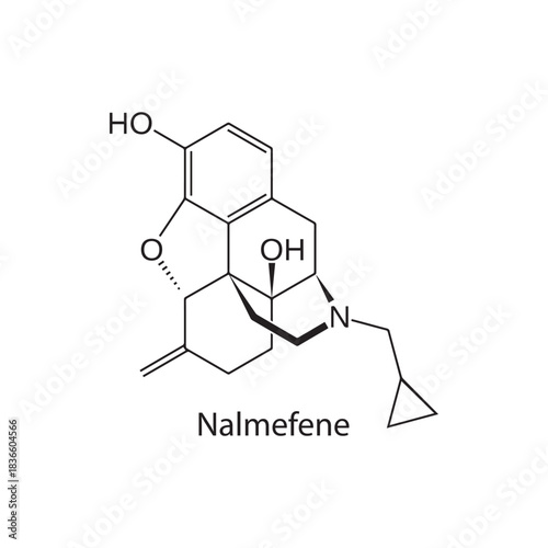 Naltrexone Molecular Structure Illustration