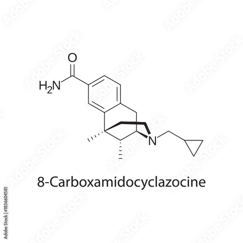 Asimadoline Molecular Structure Vector