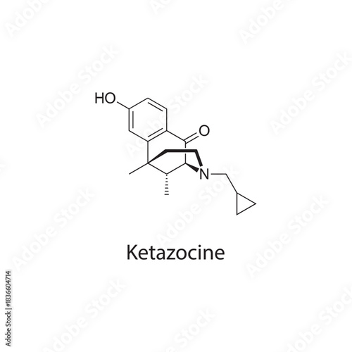 Moxazocine Molecular Structure Illustration