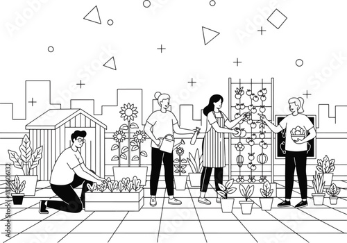 Urban Rooftop Gardening and Community Farming