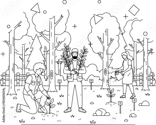 Community Reforestation: Planting and Nurturing Seedlings in the Forest