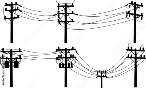 Electric pole silhouette, Utility pole silhouette, Electric pole , Power lines pole silhouette, Power pole silhouette
