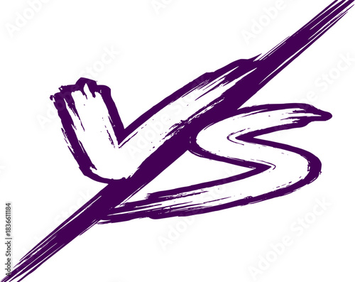 Versus V/S purple color vector file competition fight battle challenge championship duel match game sport background editable premum purple design.

