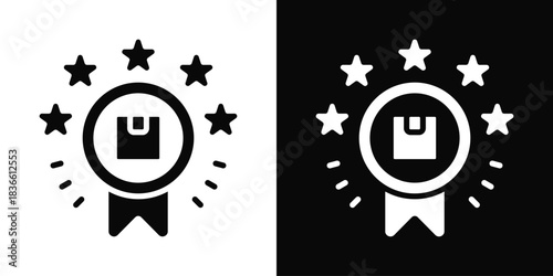 Branding  Icon Set White And Black Background Style