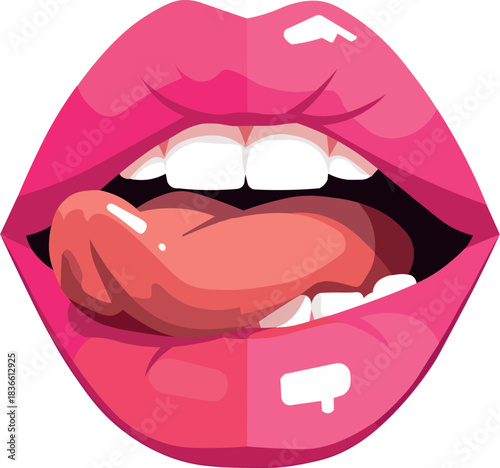 vector illustration of lips