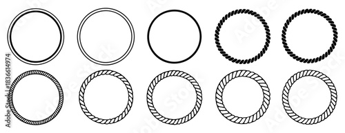 round rope circle pattern set