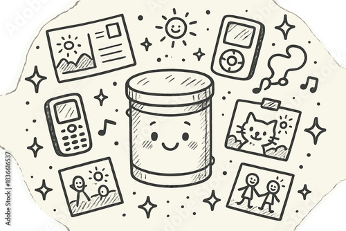 hand drawn vector illustration of coffee cup