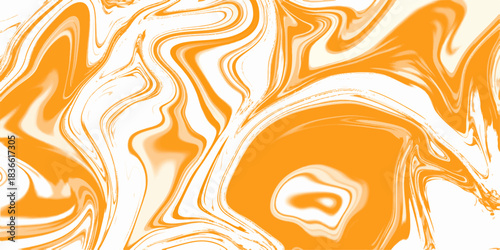 Abstract art of beautiful paint of marble. With beautiful fantasy ink patterns. Yellow paint swirls to make and abstract background. Liquid acrylic picture with flows and splashes. Mixed paints for ba