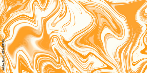 Abstract art of beautiful paint of marble. With beautiful fantasy ink patterns. Yellow paint swirls to make and abstract background. Liquid acrylic picture with flows and splashes. Mixed paints for ba